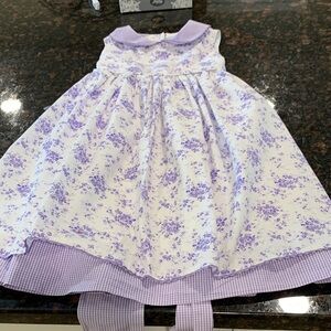 Polly and Friends Floral Purple and White Dress
